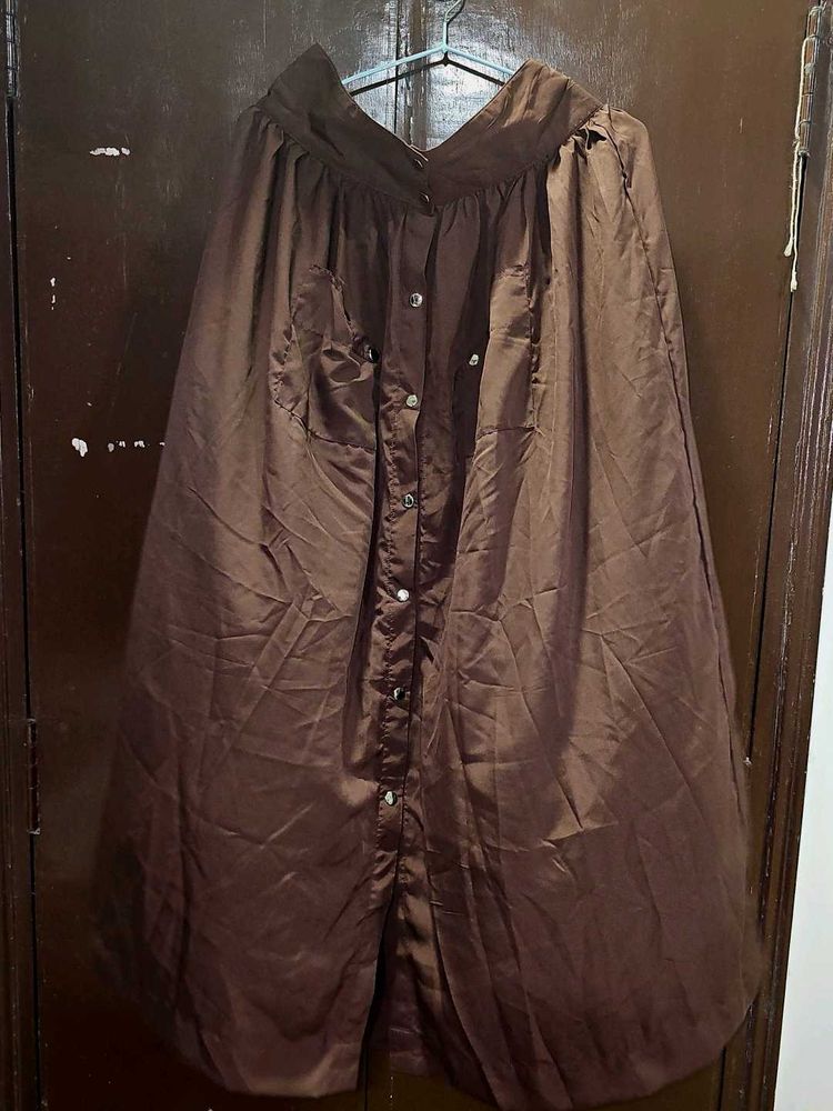 A Solid MAXI Puff Skirt