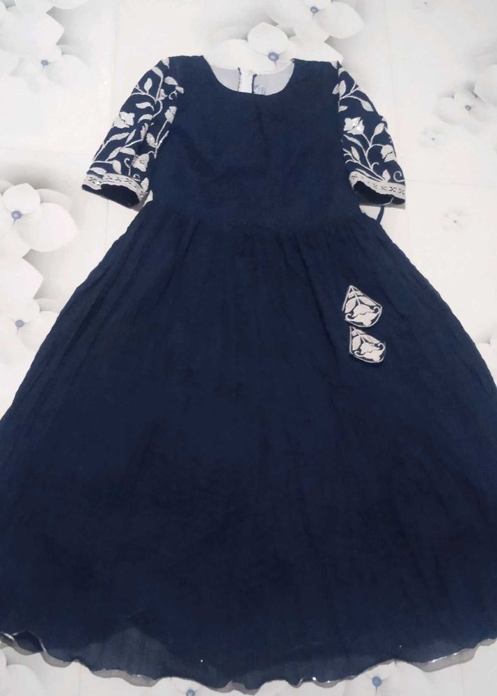 Elegant Navy Blue Dress