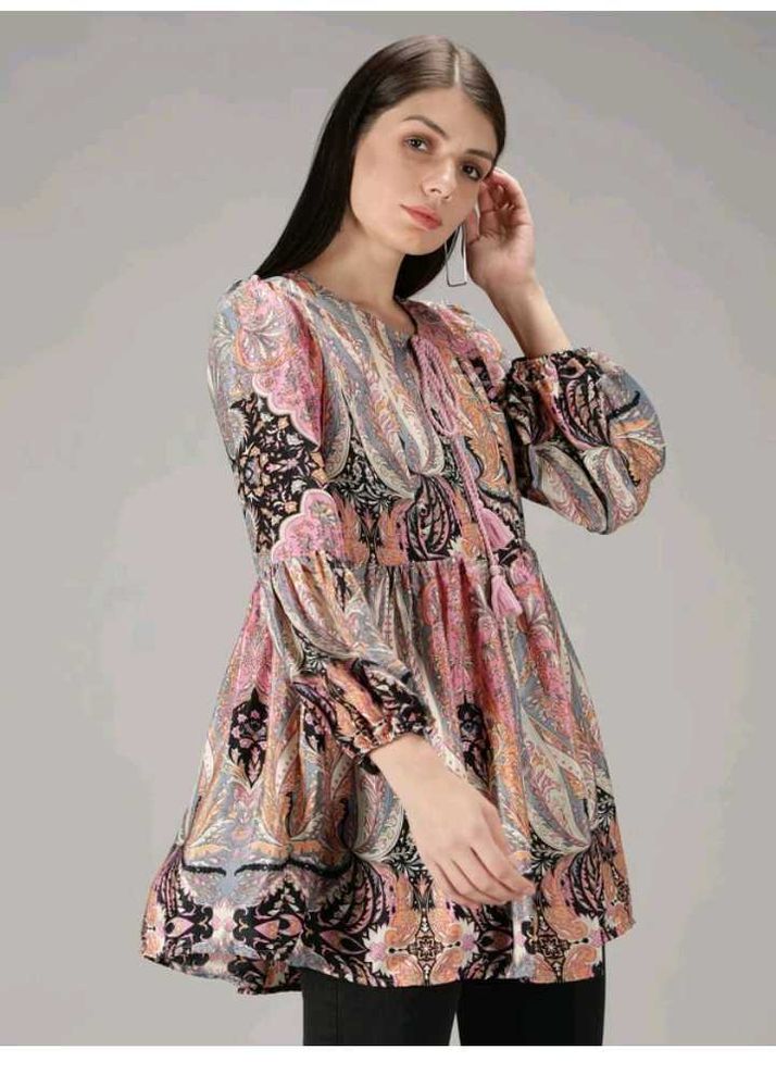 Casual Regular Sleeve Printed Women Black Top