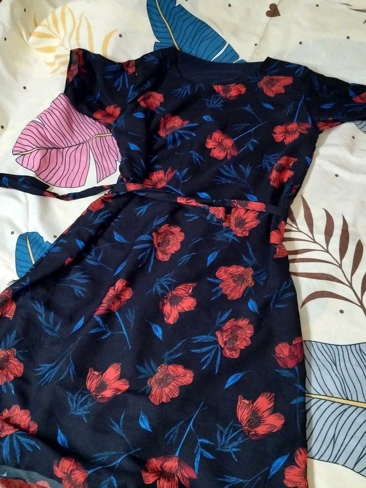 Floral Print Midi Dress