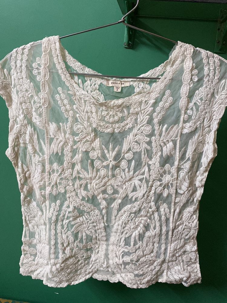 Lace Embroidered Top