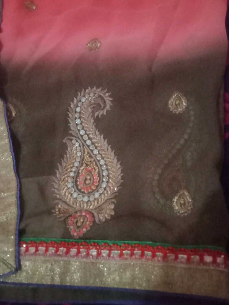 Elegant Embroidered Saree