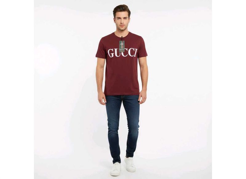 Gucci Maroon Graphic Tee