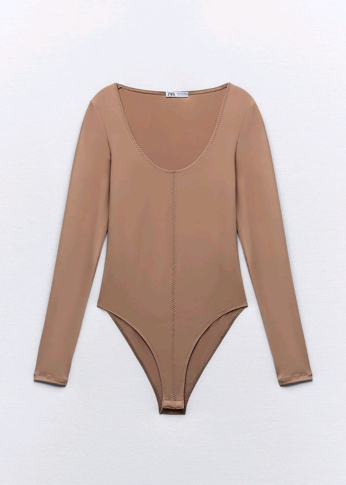 Beige Pink Bodysuit