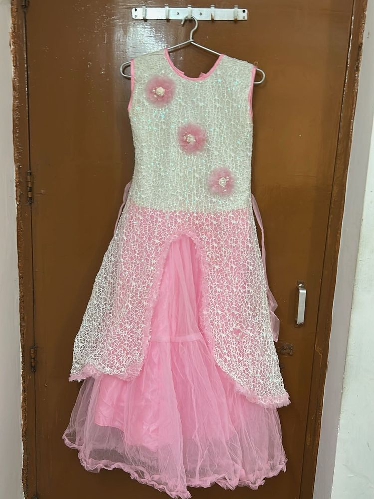 Pink &amp; White Dress