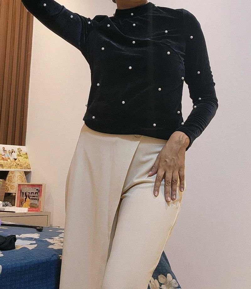 Vero Moda party  Velvet Pearl Top