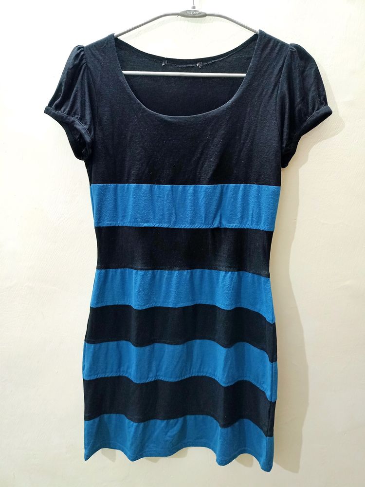Navy Blue &amp; Black Little Dress