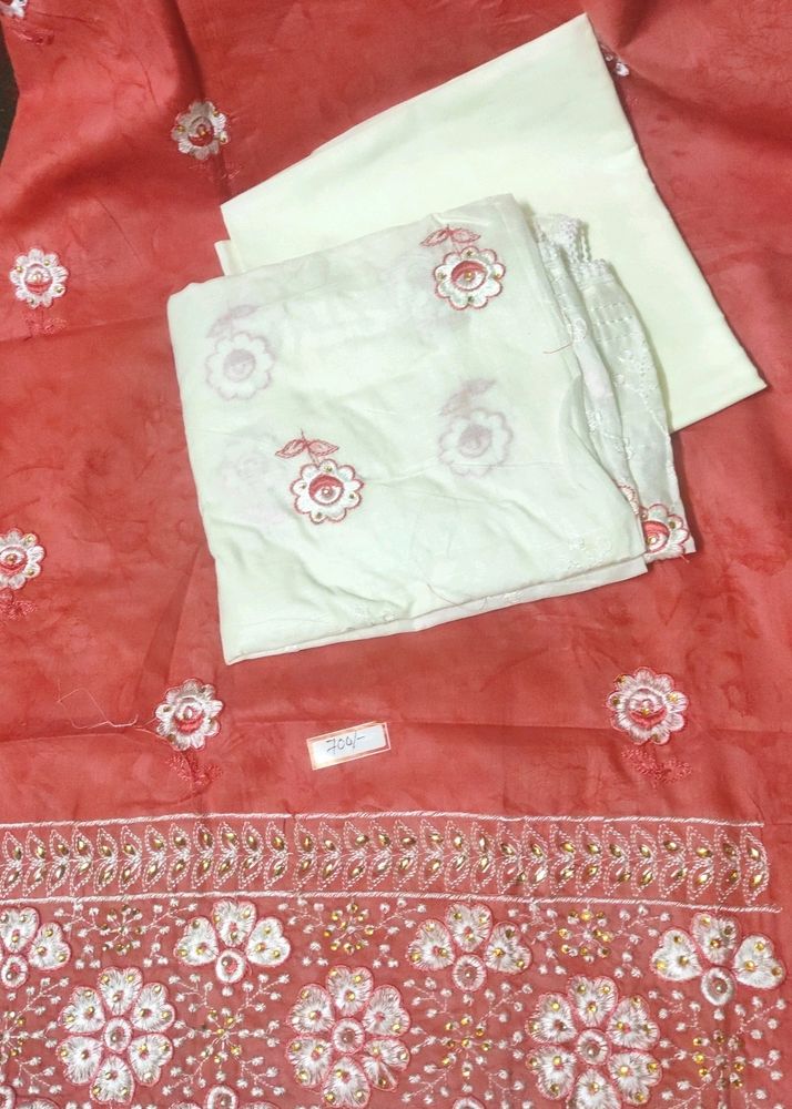 Unstitched Pure Cotton Dress Material , New Stock