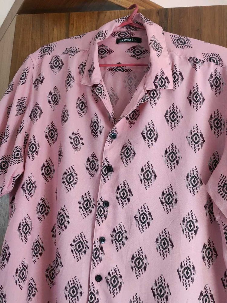 Pink Patterned Shirt