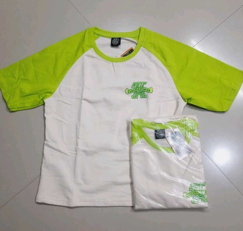 Trendy Green Sleeve T-Shirt