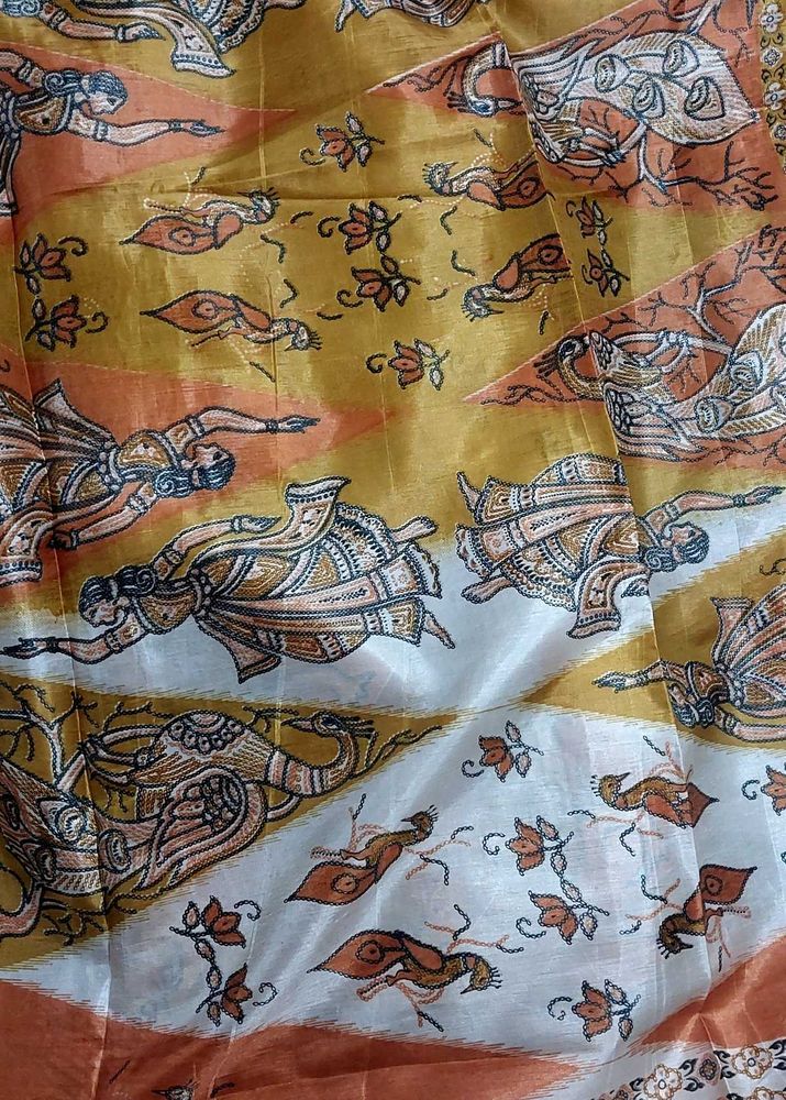 Yellow And Maroon Silk Sarees