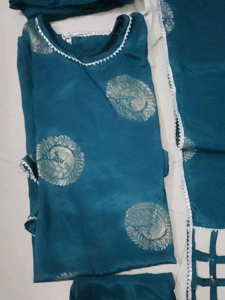 Teal Blue Salwar Kameez Set