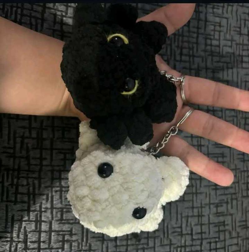 Cute couple Plush Animal Keychains