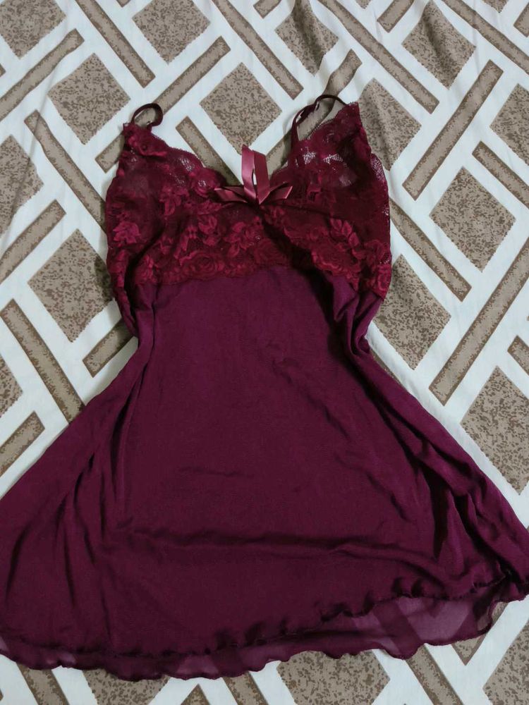 Maroon nighty