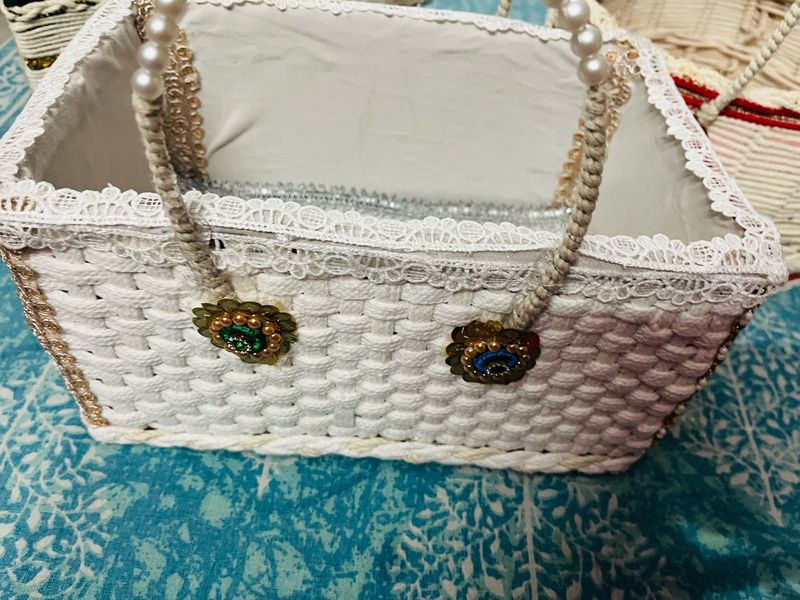 White Woven Basket