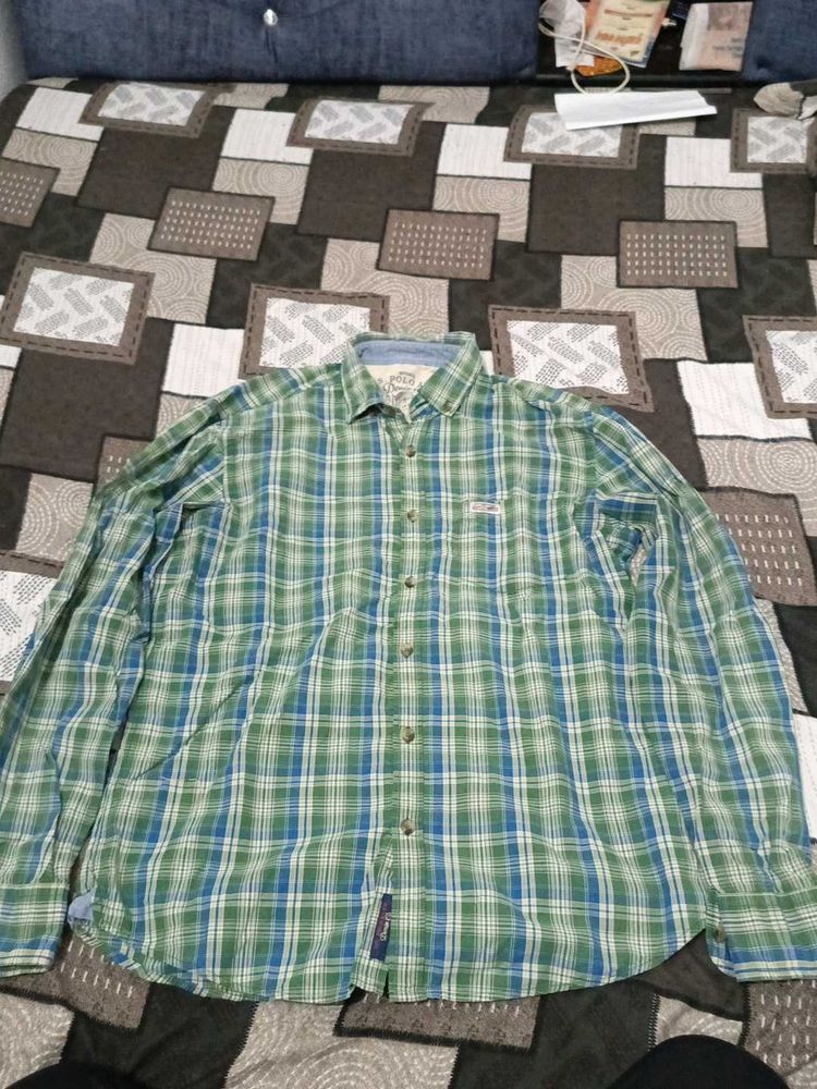 Green &amp; Blue Plaid Button-Down Shirt