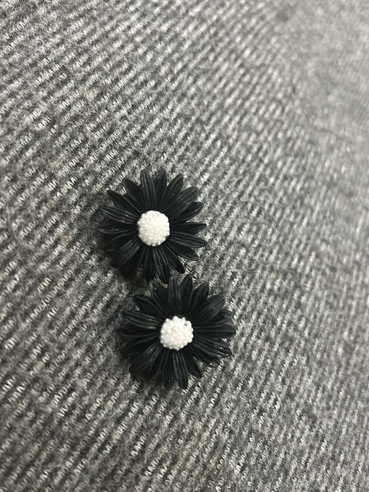 Black Sunflower Earring