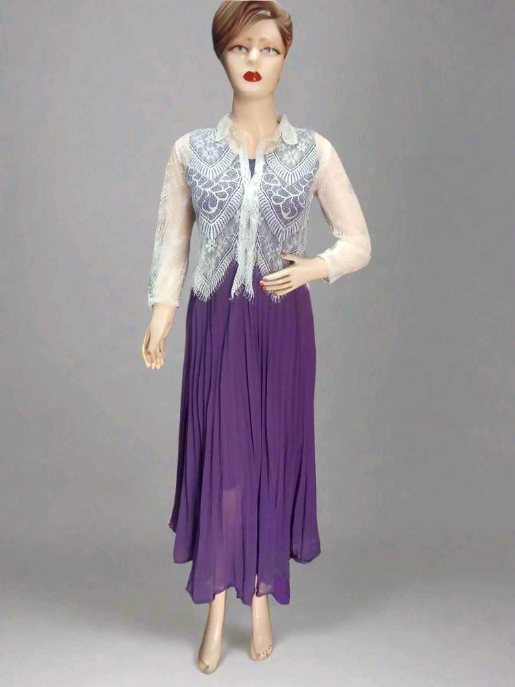 Vintage Purple Chiffon Dress