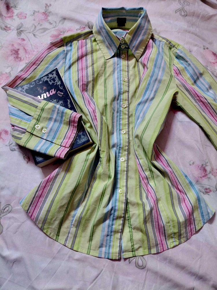 Striped Button-Down Shirt