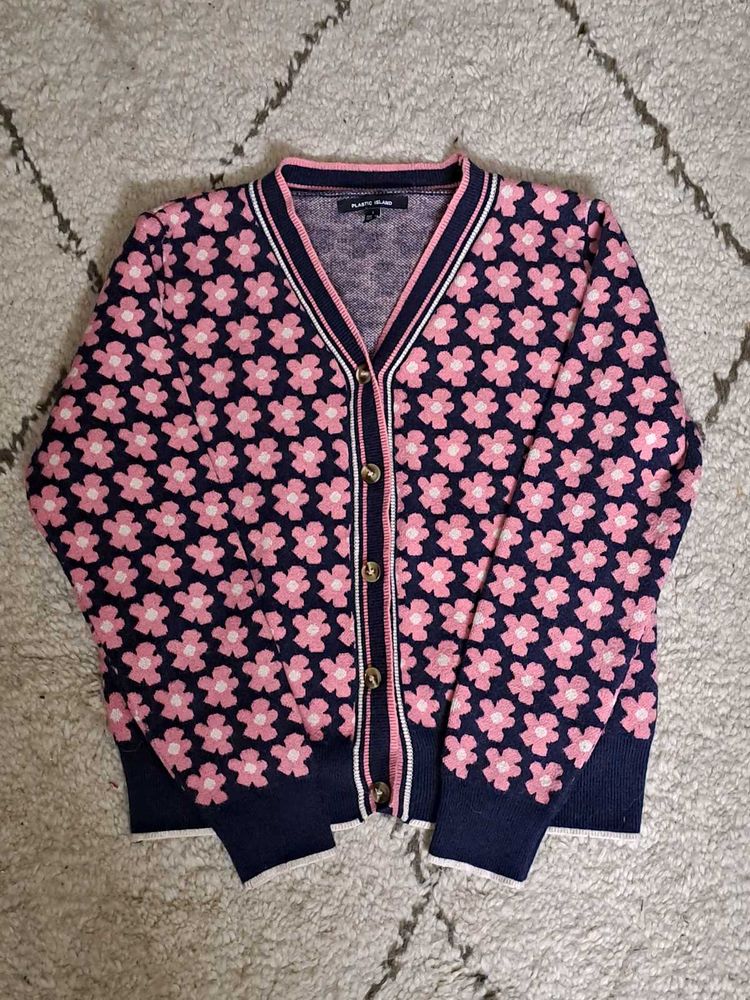 Floral Cropped Cardigan