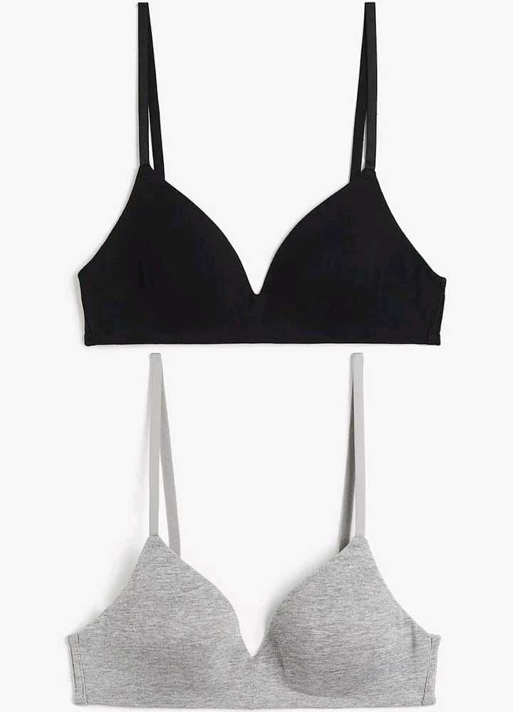 Comfortable Bra Set - Black &amp; Grey