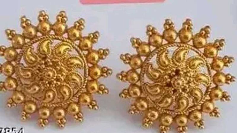 Combo of 3 Golden Stud Earrings