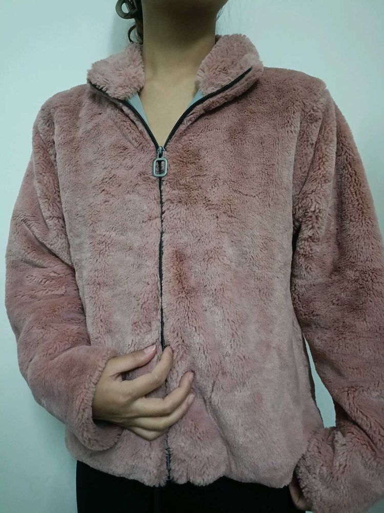 Pink Jacket, Soft And Warm