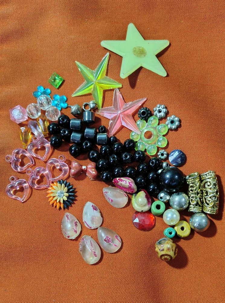 Assorted Beads &amp; Pasting Stones for Handmade Craft