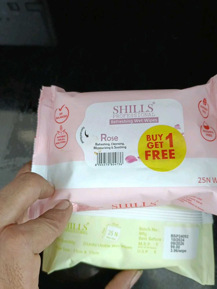 Shills Professional Wet Wipes 25 Each In Pack
