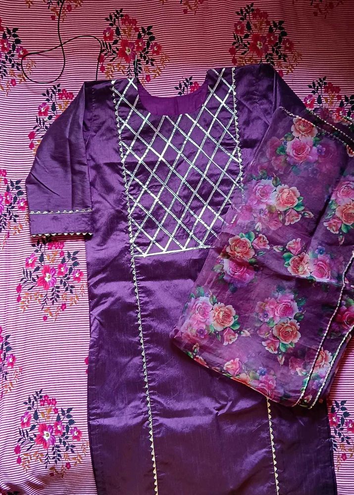 Elegant Purple Kurta Set