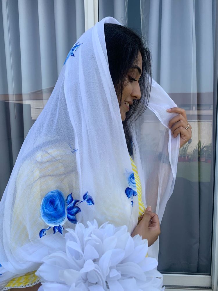 3 pc Dupatta handpainted article