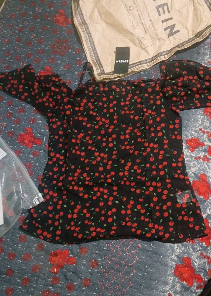 Cherry Print Top