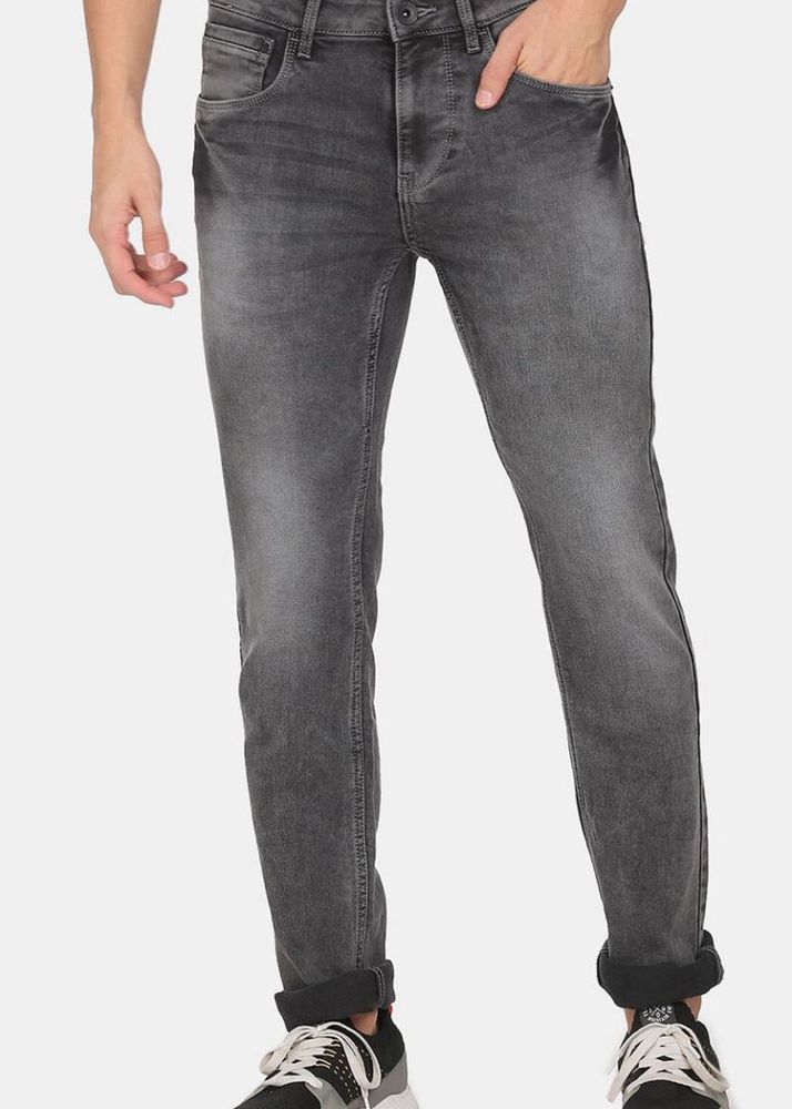 Flying Machine Men Grey Comfort Slim Fit Low-RiseM