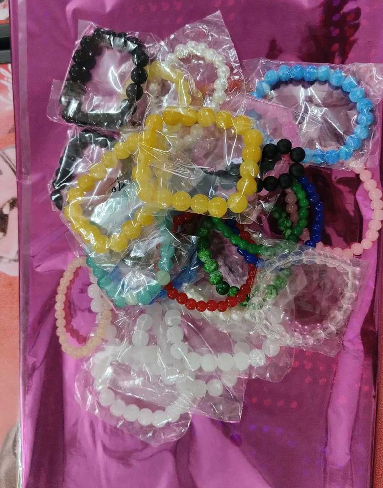 Beaded Bracelets - 26 Pieces
