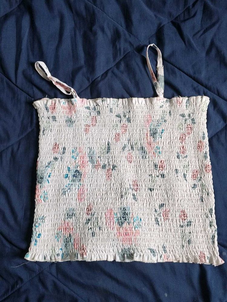 Floral Smocked Tube Top
