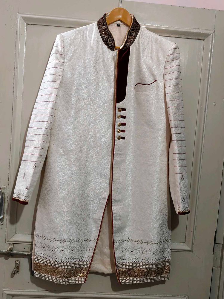 Cream Sherwani