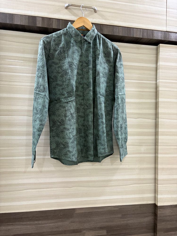 Green Patterned Shirt