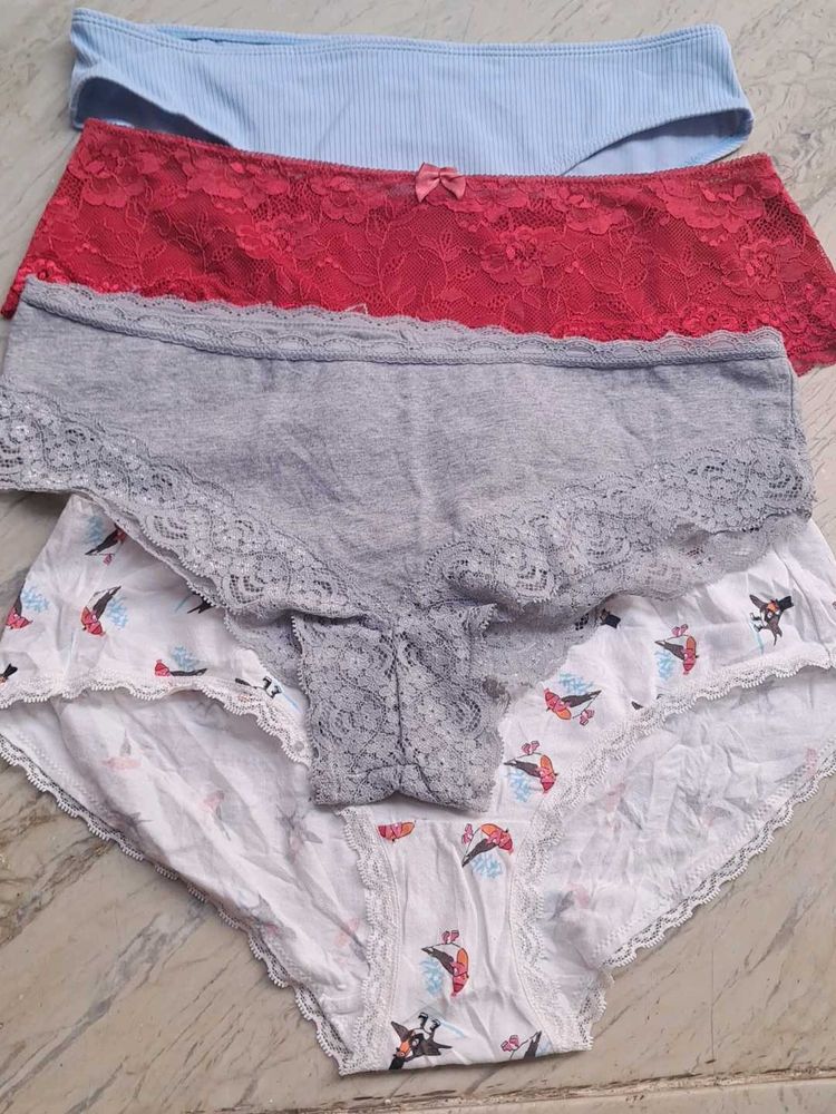 combo Of Four pure cotton  imported panty