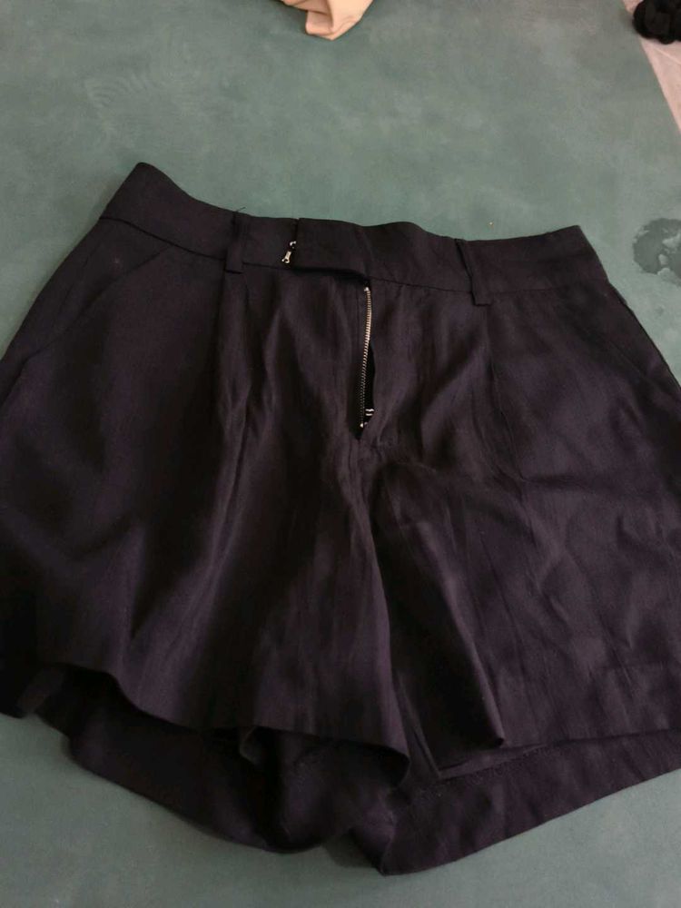 High-Waisted Black Shorts