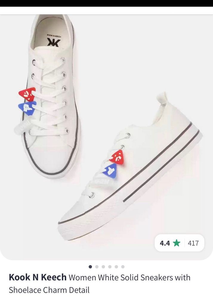 Kook N Keech White Sneakers