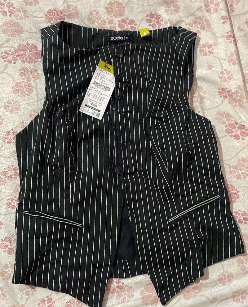 Striped Black Blazer