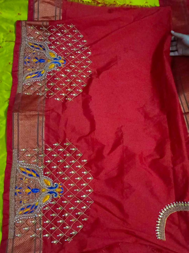 pattu sarees with designer blouse