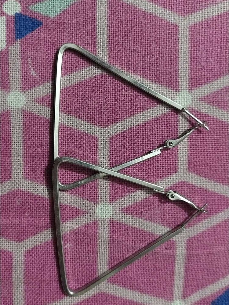 Triangle Silver Earrings
