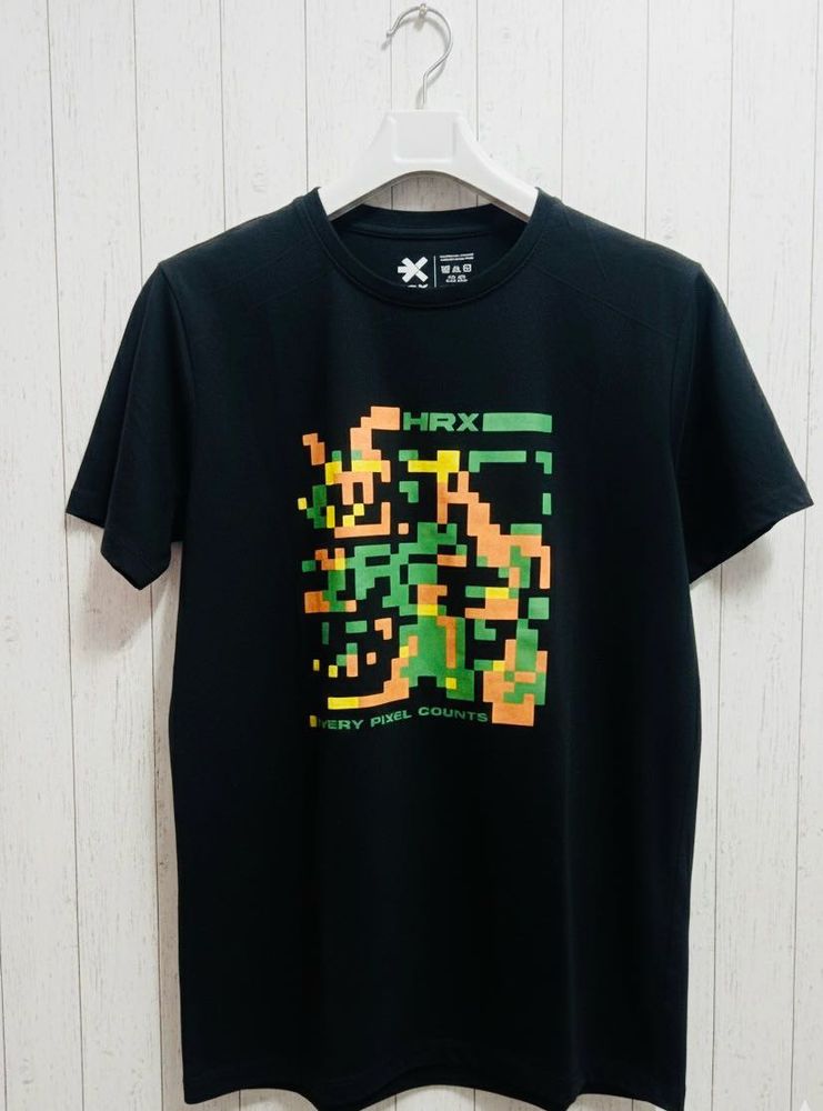 HRX Graphic Print Black T-Shirt