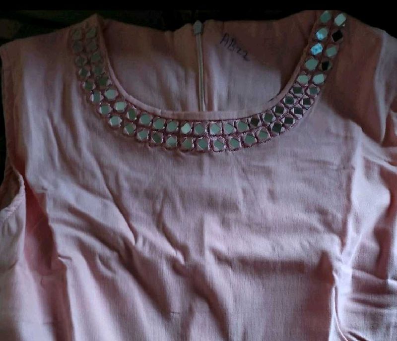 Elegant Pink Sleeveless dress