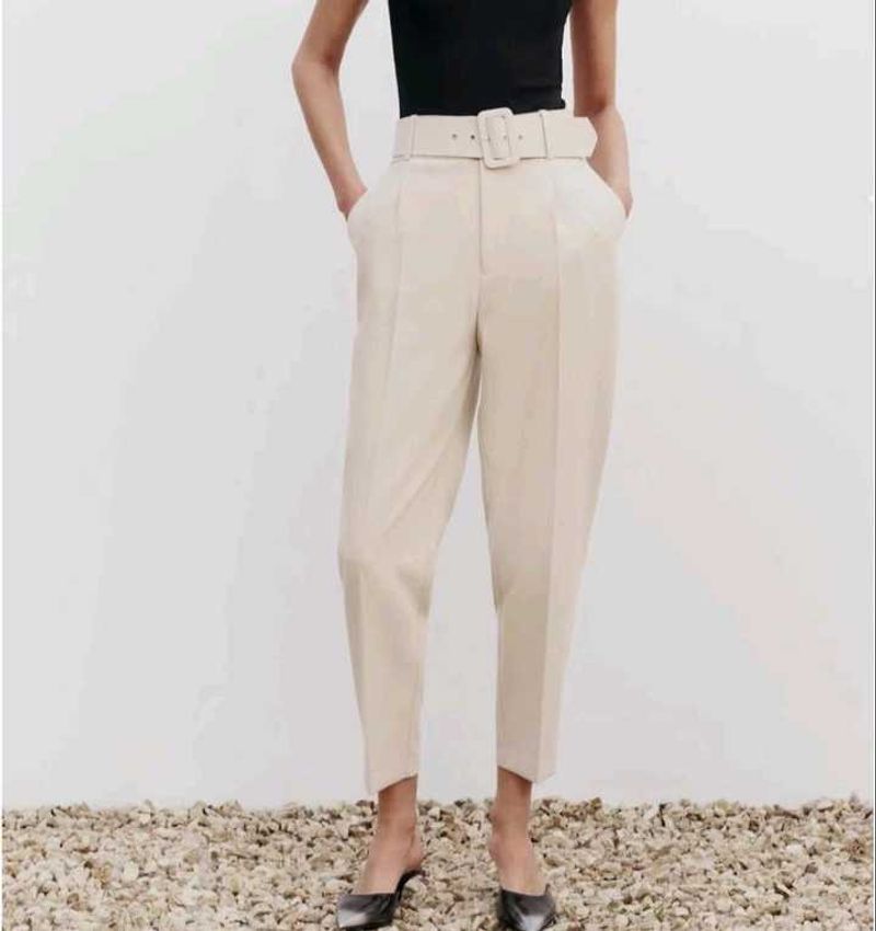 Viral Instagram Beige Formal Pants For Women