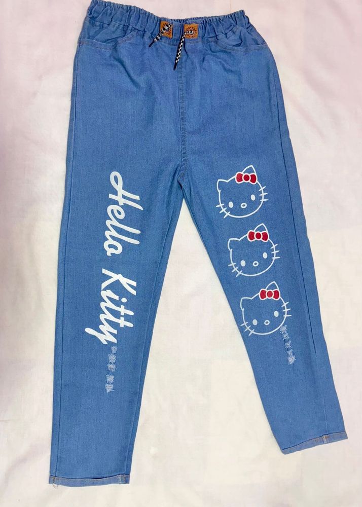 Cute Hello Kitty Denim Jeans