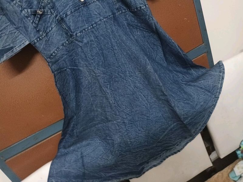 Denim frock style middy