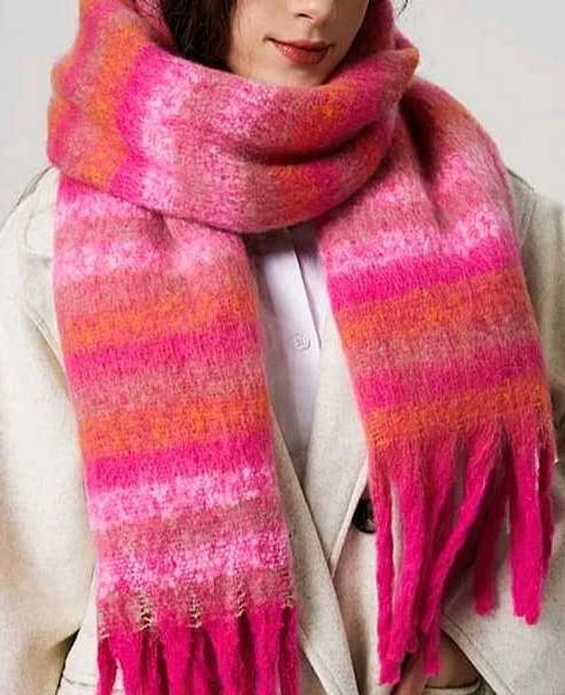 Pink Wool Muffler