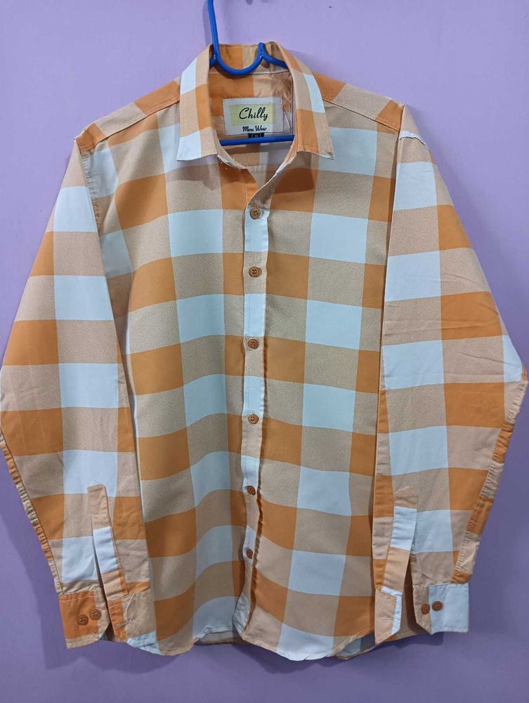 Orange checkered shirt